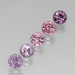 Pedras preciosas de espinélio multicolorido natural de  ct, corte redondo, VVS-VS