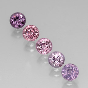 Pedras preciosas de espinélio multicolorido natural de  ct, corte redondo, VVS-VS