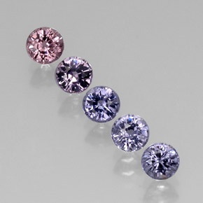 Pedras preciosas de espinélio multicolorido natural de  ct, corte redondo, VVS-VS