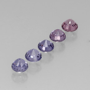Pedras preciosas de espinélio multicolorido natural de  ct, corte redondo, VVS-VS