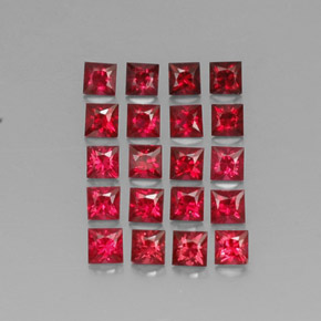 Pedras preciosas de espinélio vermelho natural de  ct, quadrado, VVS-VS