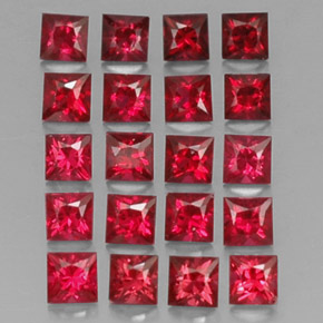 Pedras preciosas de espinélio vermelho natural de  ct, quadrado, VVS-VS