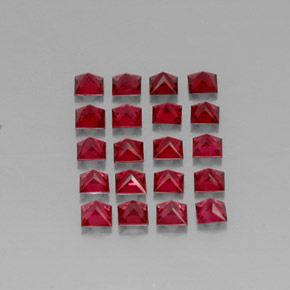 Pedras preciosas de espinélio vermelho natural de  ct, quadrado, VVS-VS