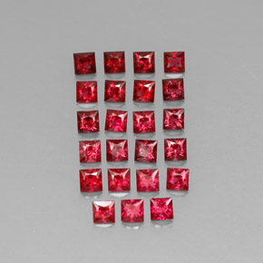 Pedras preciosas de espinélio vermelho natural de  ct, quadrado, VVS-VS