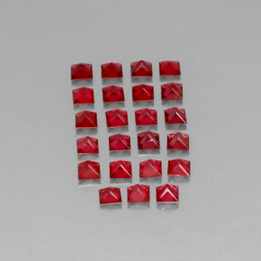 Pedras preciosas de espinélio vermelho natural de  ct, quadrado, VVS-VS