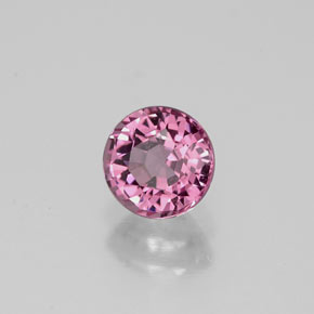 Espinélio rosa natural 0,87ct, corte redondo, VVS-VS