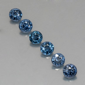 Pedras preciosas de espinélio azul natural de  ct, corte redondo, VVS-VS