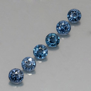 Pedras preciosas de espinélio azul natural de  ct, corte redondo, VVS-VS