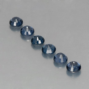 Pedras preciosas de espinélio azul natural de  ct, corte redondo, VVS-VS