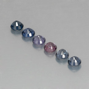 Pedras preciosas de espinélio multicolorido natural de  ct, corte redondo, VVS-VS