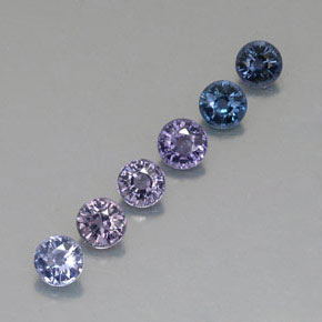 Pedras preciosas de espinélio multicolorido natural de  ct, corte redondo, VVS-VS