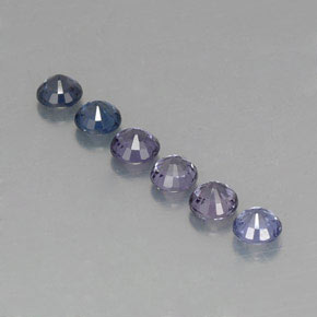Pedras preciosas de espinélio multicolorido natural de  ct, corte redondo, VVS-VS