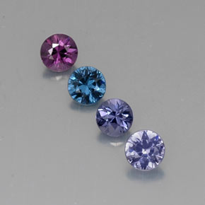 Pedras preciosas de espinélio multicolorido natural de  ct, corte redondo, VVS-VS