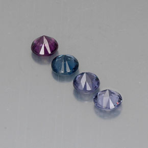 Pedras preciosas de espinélio multicolorido natural de  ct, corte redondo, VVS-VS