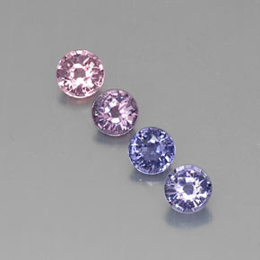 Pedras preciosas de espinélio multicolorido natural de  ct, corte redondo, VVS-VS