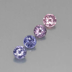 Pedras preciosas de espinélio multicolorido natural de  ct, corte redondo, VVS-VS