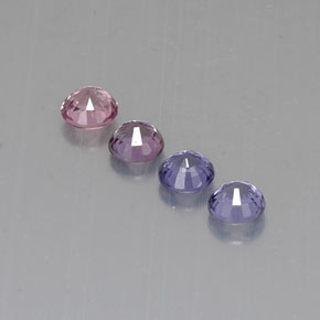Pedras preciosas de espinélio multicolorido natural de  ct, corte redondo, VVS-VS