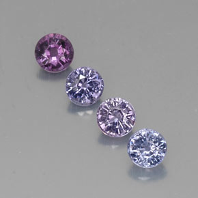 Pedras preciosas de espinélio multicolorido natural de  ct, corte redondo, VVS-VS
