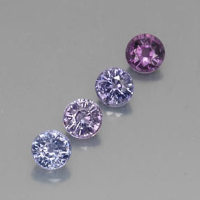 Pedras preciosas de espinélio multicolorido natural de  ct, corte redondo, VVS-VS