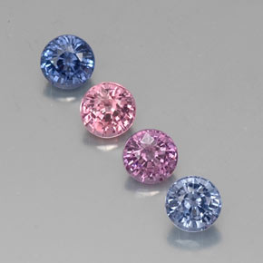Pedras preciosas de espinélio multicolorido natural de  ct, corte redondo, VVS-VS
