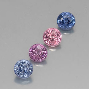 Pedras preciosas de espinélio multicolorido natural de  ct, corte redondo, VVS-VS