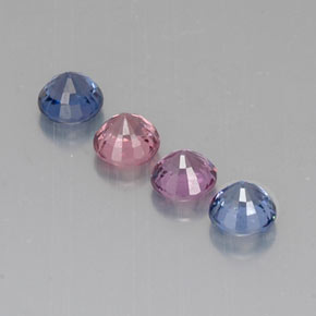 Pedras preciosas de espinélio multicolorido natural de  ct, corte redondo, VVS-VS