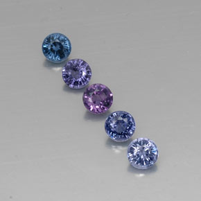 Pedras preciosas de espinélio multicolorido natural de  ct, corte redondo, VVS-VS