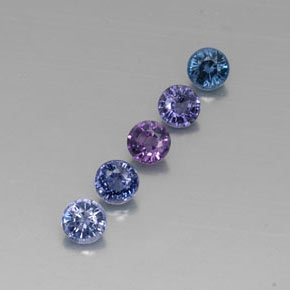 Pedras preciosas de espinélio multicolorido natural de  ct, corte redondo, VVS-VS