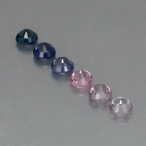 Pedras preciosas de espinélio multicolorido natural de  ct, corte redondo, VVS-VS