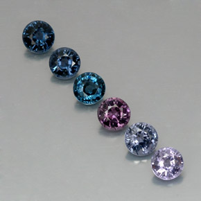 Pedras preciosas de espinélio multicolorido natural de  ct, corte redondo, VVS-VS