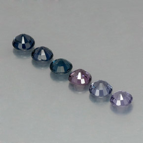 Pedras preciosas de espinélio multicolorido natural de  ct, corte redondo, VVS-VS
