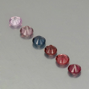 Pedras preciosas de espinélio multicolorido natural de  ct, corte redondo, VVS-VS