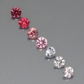 Pedras preciosas de espinélio multicolorido natural de  ct, corte redondo, VVS-VS