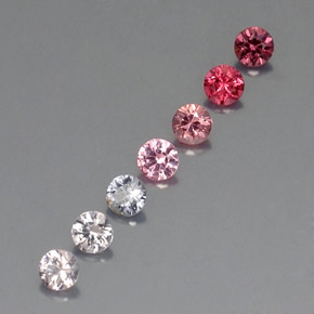 Pedras preciosas de espinélio multicolorido natural de  ct, corte redondo, VVS-VS