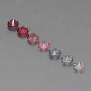 Pedras preciosas de espinélio multicolorido natural de  ct, corte redondo, VVS-VS
