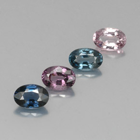Pedras preciosas de espinélio multicolorido natural de  ct, corte oval, VVS