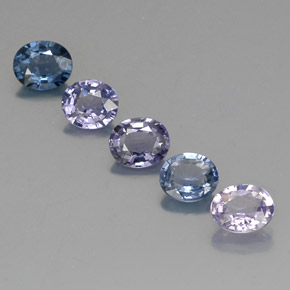 Pedras preciosas de espinélio multicolorido natural de  ct, corte oval, VVS