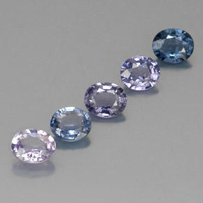 Pedras preciosas de espinélio multicolorido natural de  ct, corte oval, VVS