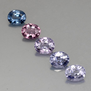 Pedras preciosas de espinélio multicolorido natural de  ct, corte oval, VVS