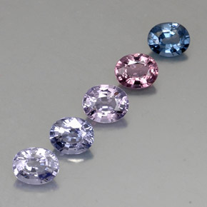 Pedras preciosas de espinélio multicolorido natural de  ct, corte oval, VVS