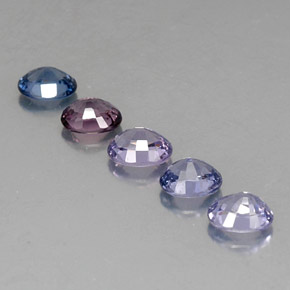 Pedras preciosas de espinélio multicolorido natural de  ct, corte oval, VVS