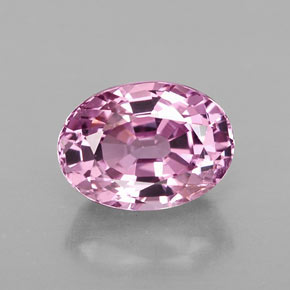 Espinélio rosa natural 1,70ct, corte oval, VS