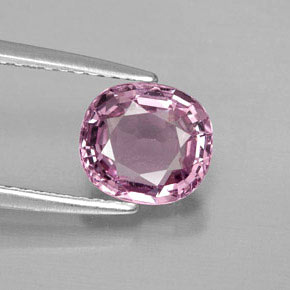 Espinélio rosa natural 1,78ct, almofada cortada, VS
