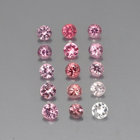 Pedras preciosas de espinélio multicolorido natural de  ct, corte redondo, VVS-VS