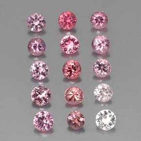 Pedras preciosas de espinélio multicolorido natural de  ct, corte redondo, VVS-VS