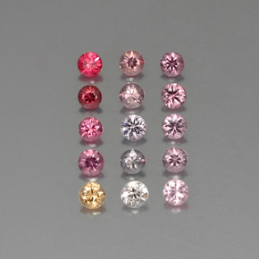 Pedras preciosas de espinélio multicolorido natural de  ct, corte redondo, VVS-VS