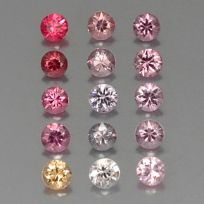 Pedras preciosas de espinélio multicolorido natural de  ct, corte redondo, VVS-VS