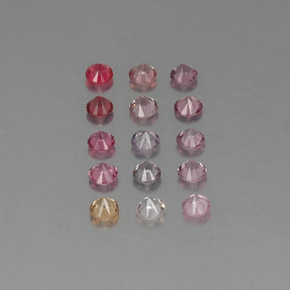 Pedras preciosas de espinélio multicolorido natural de  ct, corte redondo, VVS-VS