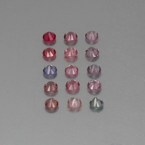 Pedras preciosas de espinélio multicolorido natural de  ct, corte redondo, VVS-VS