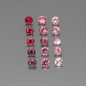 Pedras preciosas de espinélio multicolorido natural de  ct, corte redondo, VVS-VS